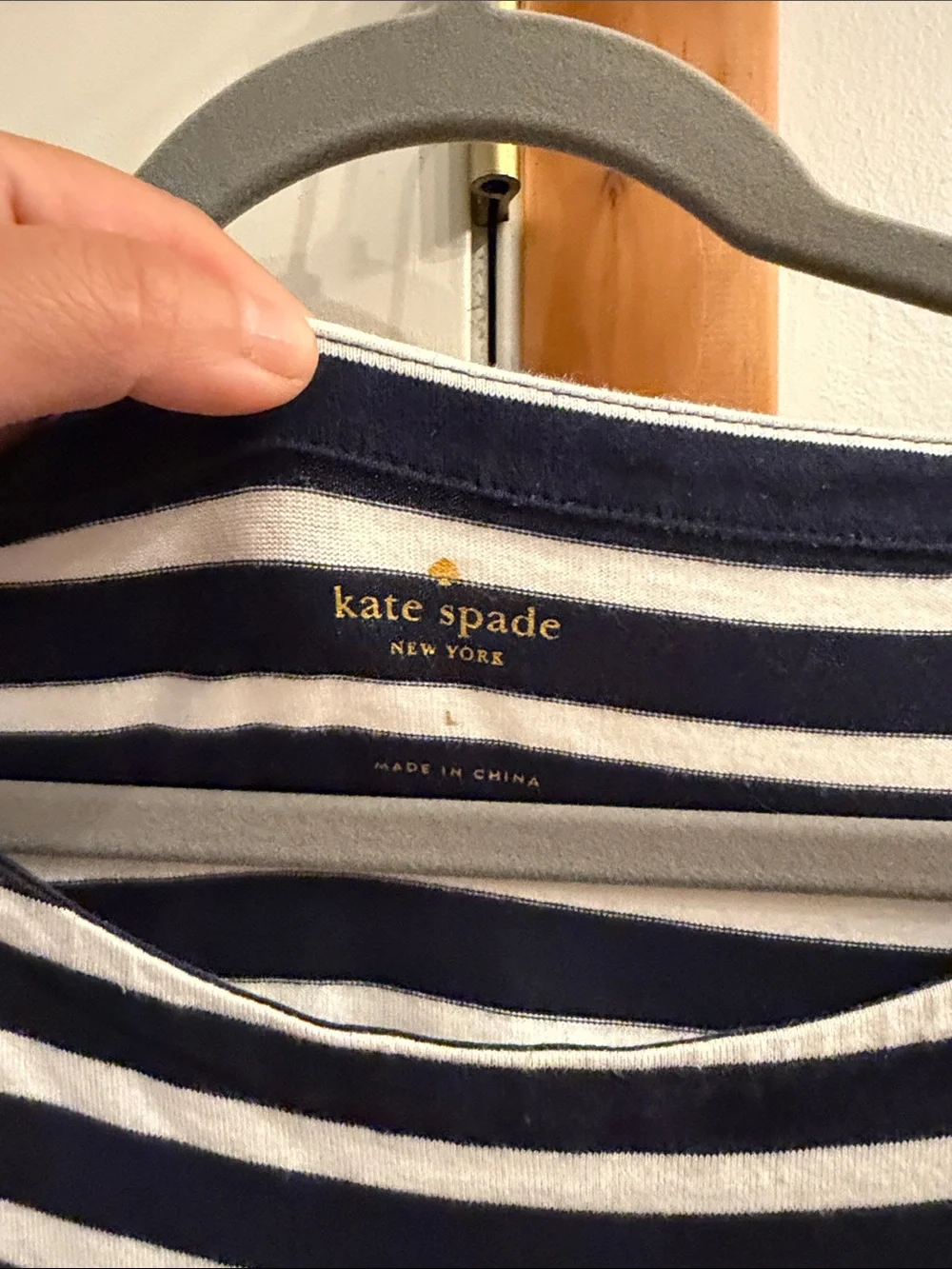kate spade Navy and White Striped Midi Dress